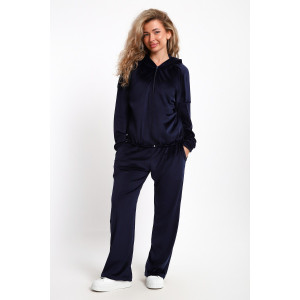 Костюм двойка женский №061 велюр (р-ры: 44-58) темно-синий Костюм двойка женский №061 велюр (р-ры: 44-58) темно-синий