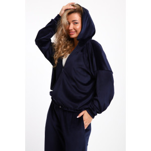 Костюм двойка женский №061 велюр (р-ры: 44-58) темно-синий Костюм двойка женский №061 велюр (р-ры: 44-58) темно-синий