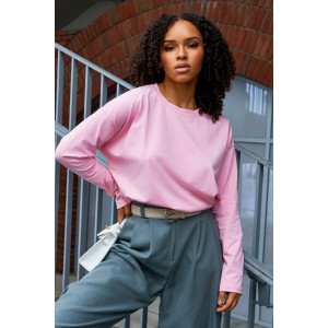 Лонгслив женский №057098 "Лонг" кулирка пенье компакт (р-ры: 44-66) розовый Лонгслив женский №057098 "Лонг" кулирка пенье компакт (р-ры: 44-66) розовый