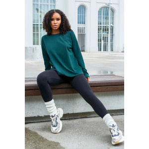 Лонгслив женский №057098 "Лонг" кулирка пенье компакт (р-ры: 44-66) темно-зеленый Лонгслив женский №057098 "Лонг" кулирка пенье компакт (р-ры: 44-66) темно-зеленый