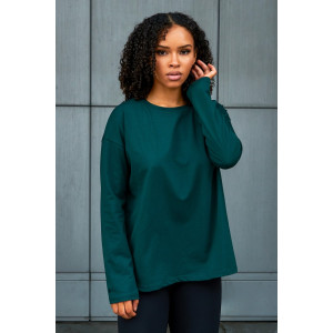 Лонгслив женский №057098 "Лонг" кулирка пенье компакт (р-ры: 44-66) темно-зеленый Лонгслив женский №057098 "Лонг" кулирка пенье компакт (р-ры: 44-66) темно-зеленый