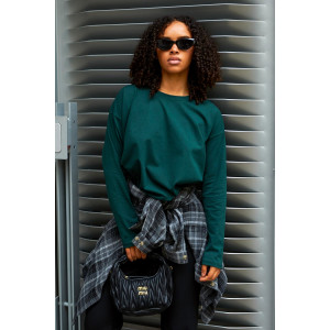 Лонгслив женский №057098 "Лонг" кулирка пенье компакт (р-ры: 44-66) темно-зеленый Лонгслив женский №057098 "Лонг" кулирка пенье компакт (р-ры: 44-66) темно-зеленый