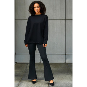 Лонгслив женский №057098 "Лонг" кулирка пенье компакт (р-ры: 44-66) черный Лонгслив женский №057098 "Лонг" кулирка пенье компакт (р-ры: 44-66) черный