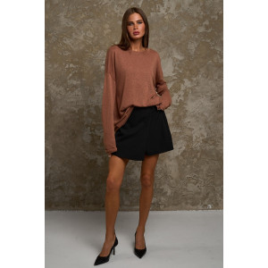 Лонгслив женский №056977 "Флам" кулирка флам (р-ры: 44-66) коричневый Лонгслив женский №056977 "Флам" кулирка флам (р-ры: 44-66) коричневый