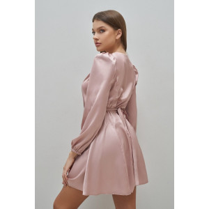 Платье женское "Валерия" атлас (р-ры: 42-52) розовый