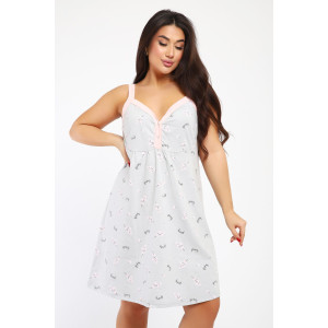 Сорочка женская №88128 кулирка (р-ры: 50-60) серый Сорочка женская №88128 кулирка (р-ры: 50-60) серый