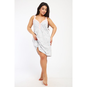 Сорочка женская №88128 кулирка (р-ры: 50-60) серый Сорочка женская №88128 кулирка (р-ры: 50-60) серый