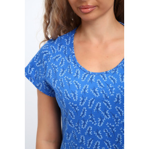 Сорочка женская №30136 кулирка (р-ры: 46-56) темно-голубой Сорочка женская №30136 кулирка (р-ры: 46-56) темно-голубой