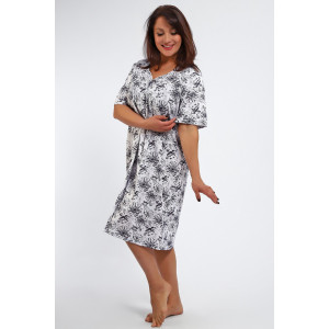 Сорочка женская №88126 кулирка (р-ры: 56-68) темно-синий Сорочка женская №88126 кулирка (р-ры: 56-68) темно-синий