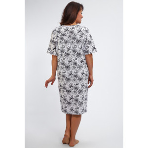 Сорочка женская №88126 кулирка (р-ры: 56-68) темно-синий Сорочка женская №88126 кулирка (р-ры: 56-68) темно-синий