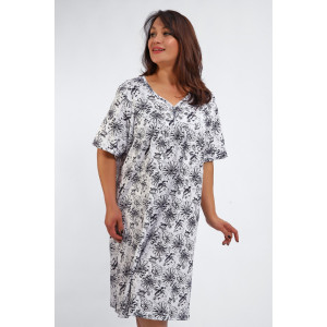 Сорочка женская №88126 кулирка (р-ры: 56-68) темно-синий Сорочка женская №88126 кулирка (р-ры: 56-68) темно-синий