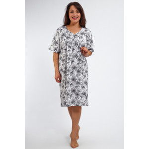 Сорочка женская №88126 кулирка (р-ры: 56-68) темно-синий Сорочка женская №88126 кулирка (р-ры: 56-68) темно-синий