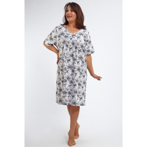 Сорочка женская №88126 кулирка (р-ры: 56-68) темно-синий Сорочка женская №88126 кулирка (р-ры: 56-68) темно-синий