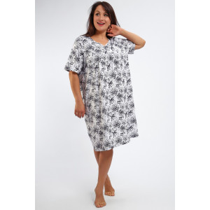 Сорочка женская №88126 кулирка (р-ры: 56-68) темно-синий Сорочка женская №88126 кулирка (р-ры: 56-68) темно-синий