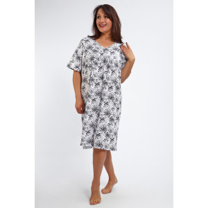 Сорочка женская №88126 кулирка (р-ры: 56-68) темно-синий Сорочка женская №88126 кулирка (р-ры: 56-68) темно-синий