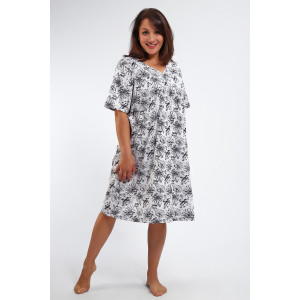 Сорочка женская №88126 кулирка (р-ры: 56-68) темно-синий Сорочка женская №88126 кулирка (р-ры: 56-68) темно-синий