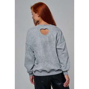 Толстовка женская №67189 футер 3-х нитка (р-ры: 44-52) серый винтаж Толстовка женская №67189 футер 3-х нитка (р-ры: 44-52) серый винтаж