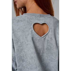 Толстовка женская №67189 футер 3-х нитка (р-ры: 44-52) серый винтаж Толстовка женская №67189 футер 3-х нитка (р-ры: 44-52) серый винтаж