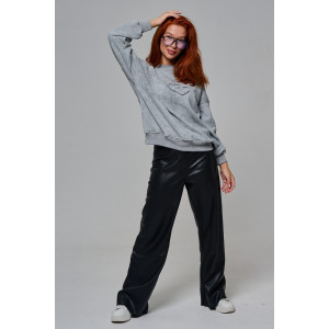 Толстовка женская №67189 футер 3-х нитка (р-ры: 44-52) серый винтаж Толстовка женская №67189 футер 3-х нитка (р-ры: 44-52) серый винтаж