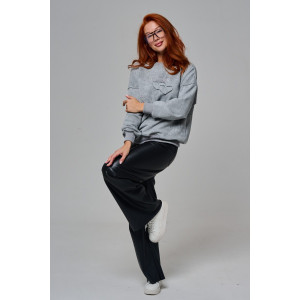 Толстовка женская №67189 футер 3-х нитка (р-ры: 44-52) серый винтаж Толстовка женская №67189 футер 3-х нитка (р-ры: 44-52) серый винтаж