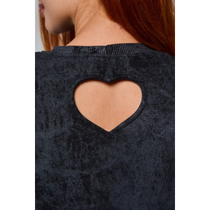 Толстовка женская №67189 футер 3-х нитка (р-ры: 44-52) черный винтаж Толстовка женская №67189 футер 3-х нитка (р-ры: 44-52) черный винтаж