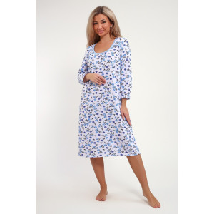 Сорочка женская №51200 кулирка (р-ры: 52-62) голубой Сорочка женская №51200 кулирка (р-ры: 52-62) голубой