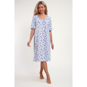 Сорочка женская №51199 кулирка (р-ры: 52-62) голубой Сорочка женская №51199 кулирка (р-ры: 52-62) голубой