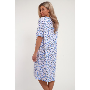 Сорочка женская №51199 кулирка (р-ры: 52-62) голубой Сорочка женская №51199 кулирка (р-ры: 52-62) голубой