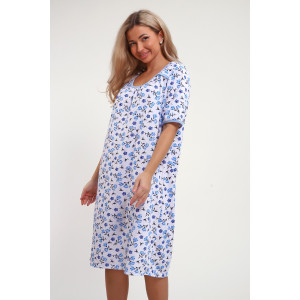 Сорочка женская №51199 кулирка (р-ры: 52-62) голубой Сорочка женская №51199 кулирка (р-ры: 52-62) голубой