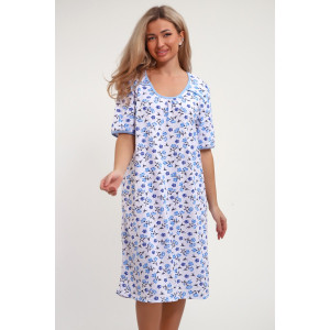 Сорочка женская №51199 кулирка (р-ры: 52-62) голубой Сорочка женская №51199 кулирка (р-ры: 52-62) голубой