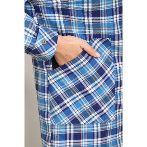 Рубашка женская №1094 фуле (р-ры: 46-54) синий Рубашка женская №1094 фуле (р-ры: 46-54) синий