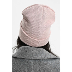Шапка женская теплая в рубчик вязаный трикотаж 057175 розовый Шапка женская теплая в рубчик вязаный трикотаж 057175 розовый
