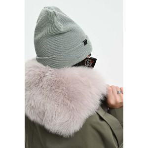 Шапка женская теплая в рубчик вязаный трикотаж 057175 зеленый Шапка женская теплая в рубчик вязаный трикотаж 057175 зеленый