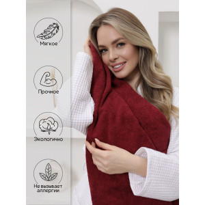 Полотенце махровое банное "Софатекс" 056320 бордовый Полотенце махровое банное "Софатекс" 056320 бордовый