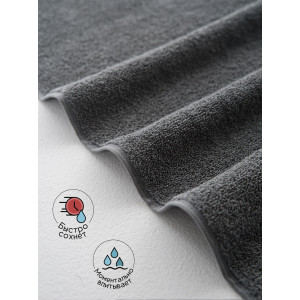 Полотенце махровое банное "Софатекс" 056320 серый Полотенце махровое банное "Софатекс" 056320 серый