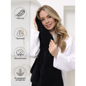 Полотенце махровое банное "Софатекс" 056320 черный Полотенце махровое банное "Софатекс" 056320 черный