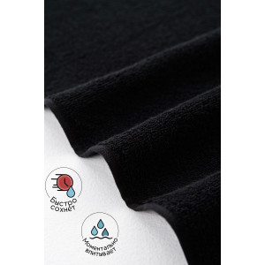 Полотенце махровое банное "Софатекс" 056320 черный Полотенце махровое банное "Софатекс" 056320 черный