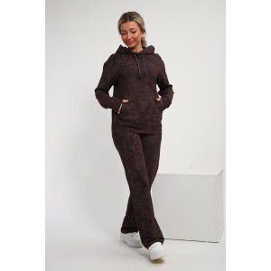 Костюм двойка женский М-217 футер (р-ры: 44-54) коричневый