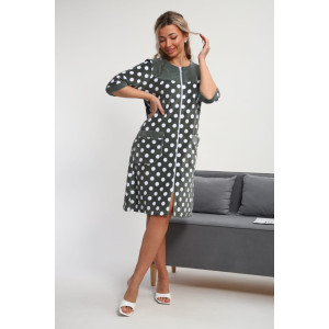 Халат женский М-210 велюр (р-ры: 44-58) хаки