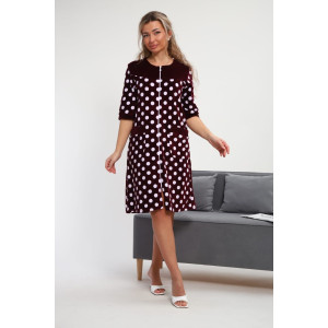 Халат женский М-210 велюр (р-ры: 44-58) бордо