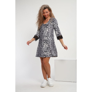 Туника женская М-212 велюр (р-ры: 46-54) леопард