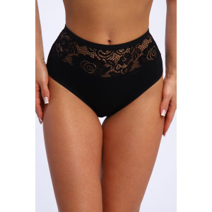 Трусы женские №45046 кулирка с лайкрой (р-ры: 48-52) черный