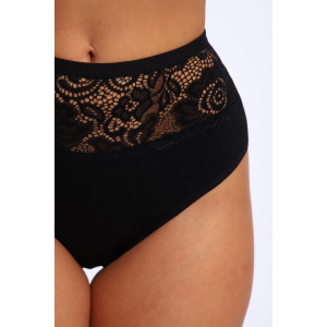 Трусы женские №45046 кулирка с лайкрой (р-ры: 48-52) черный