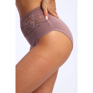 Трусы женские №45046 кулирка с лайкрой (р-ры: 48-52) капучино