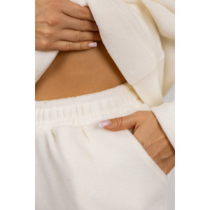 Костюм двойка женский 2079/7 флис (р-ры: 48-58) молочный