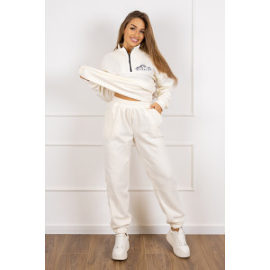 Костюм двойка женский 2079/7 флис (р-ры: 48-58) молочный