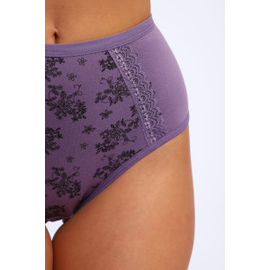 Трусы женские №45044 кулирка с лайкрой (р-ры: 48-52) сирень