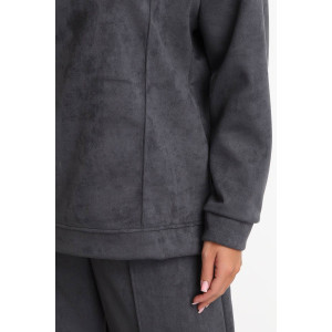 Костюм двойка женский 2125/2 замша (р-ры: 46-56) темно-серый