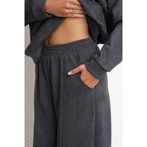 Костюм двойка женский 2125/2 замша (р-ры: 46-56) темно-серый