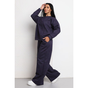 Костюм двойка женский 2125/1 замша (р-ры: 46-56) синий